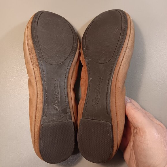 Lucky Brand women's 'Emmie' 'Cognac' leather ballet flats shoes sz 10 M - Picture 8 of 13